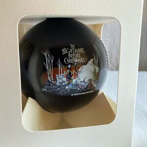 VTG Nightmare Before Christmas Burton NMBC Black Tree Ornament NIB!